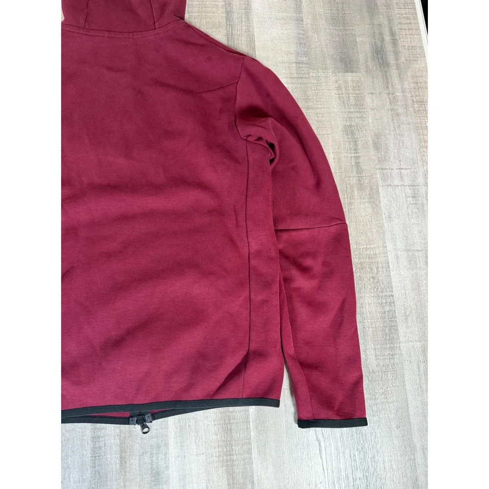 Nike Tech Fleece Full Zip Hoodie Jacket Burgundy Maroon CU4489-638 Mens Medium